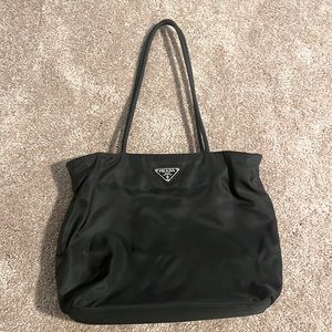 Prada nylon shoulder tote